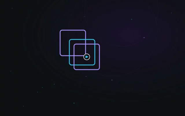 Illustration abstraite représentant des blocs superposés symbolisant l'App Router de Next.js