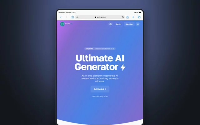 Aperçu du site Any In AI