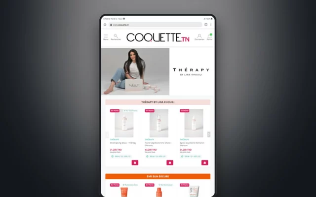 Aperçu du site Coquette.tn