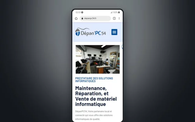 Aperçu du site Dépan PC 54