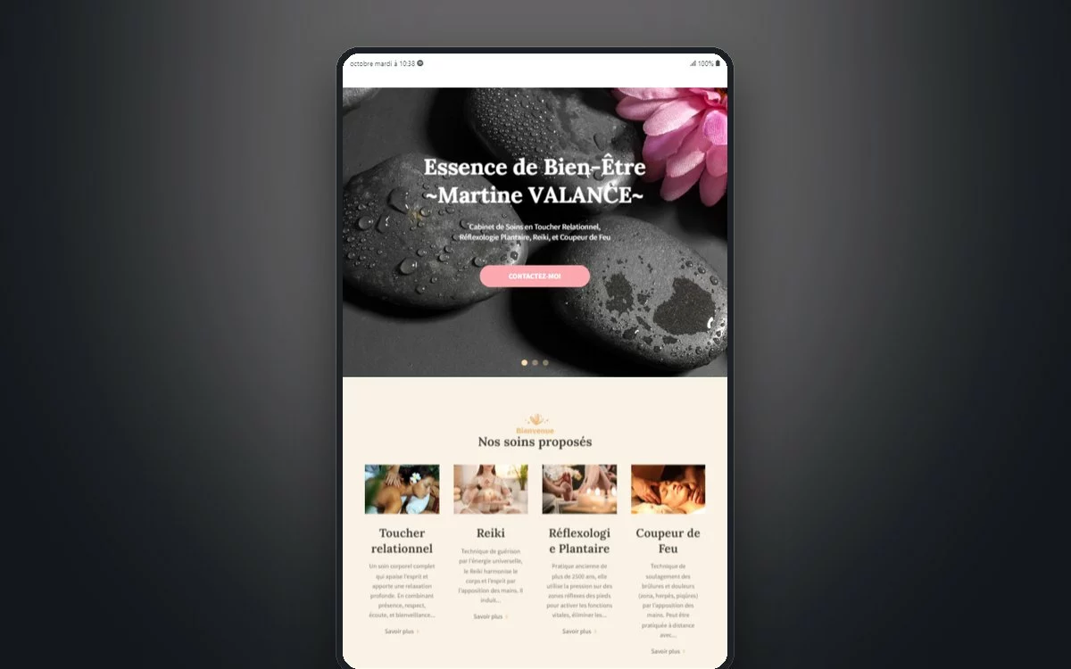Aperçu du site Essence de Bien-Être