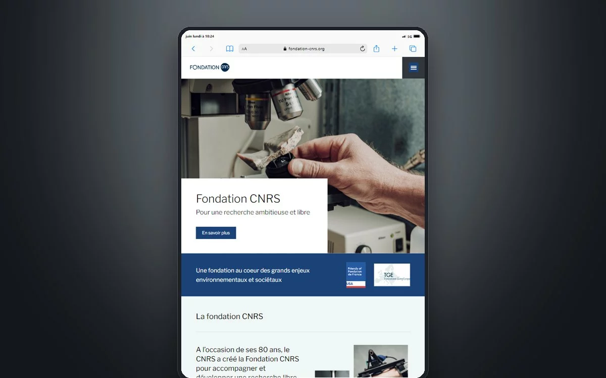 Aperçu du site Fondation CNRS
