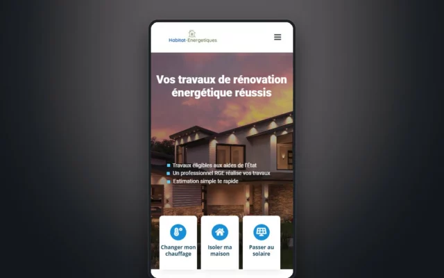 Aperçu du site Habitat Énergétiques