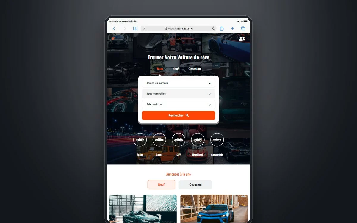 Aperçu du site Luxauto-Car