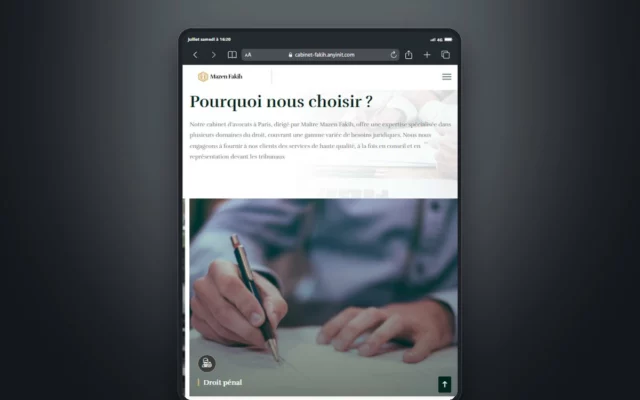 Aperçu du site Maître Mazen Fakih