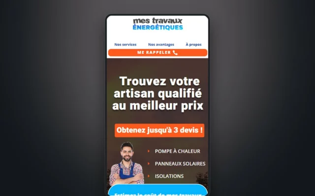 Aperçu du site Mes Travaux Énergétiques