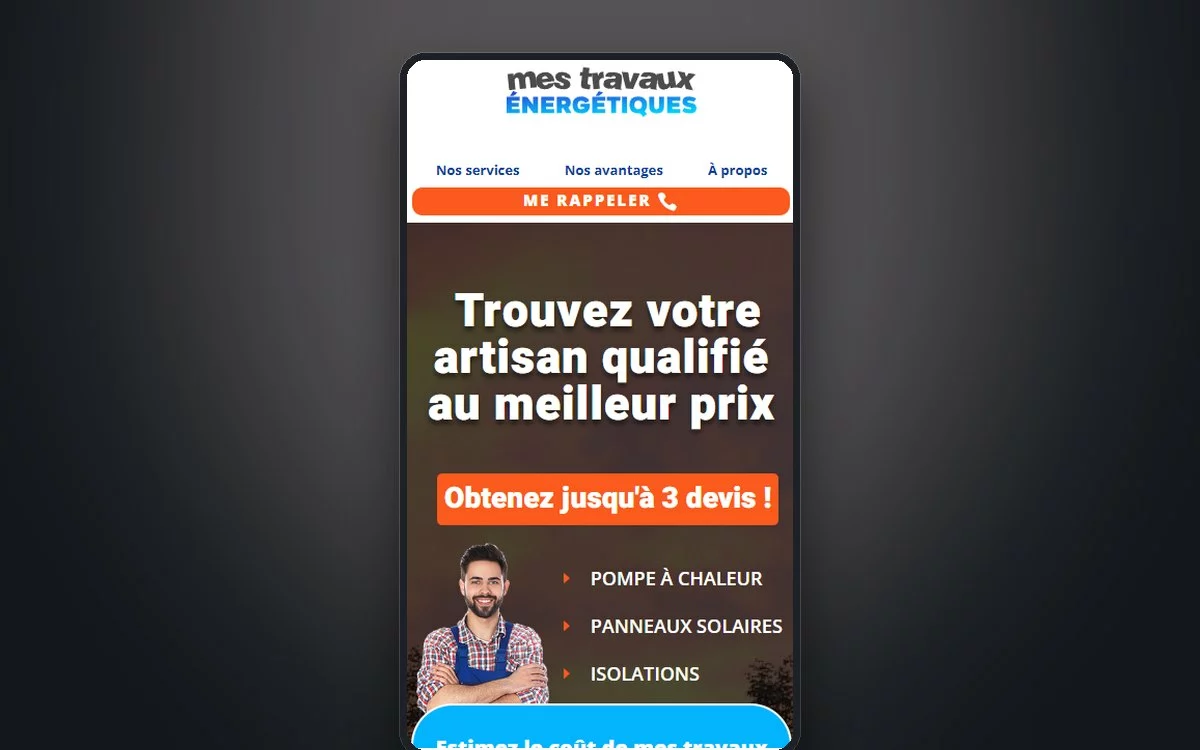 Aperçu du site Mes Travaux Énergétiques