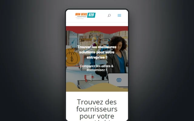 Aperçu du site Mon Devis B2B