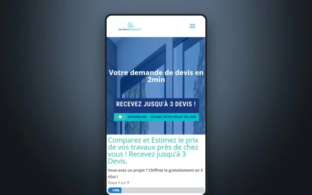 Aperçu du site Mon Devis Habitat