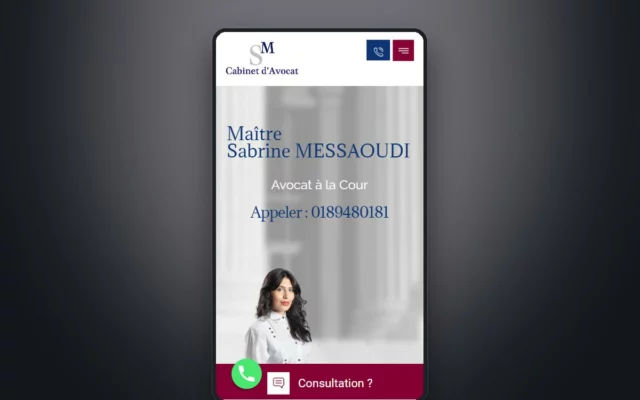 Aperçu du site Maître Sabrine Messaoudi