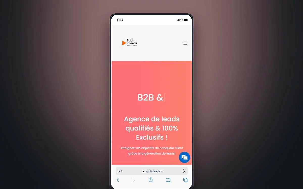 Aperçu du site Spotinleads