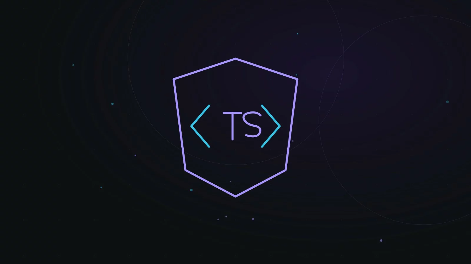 Illustration abstraite représentant le typage statique TypeScript sur fond de code